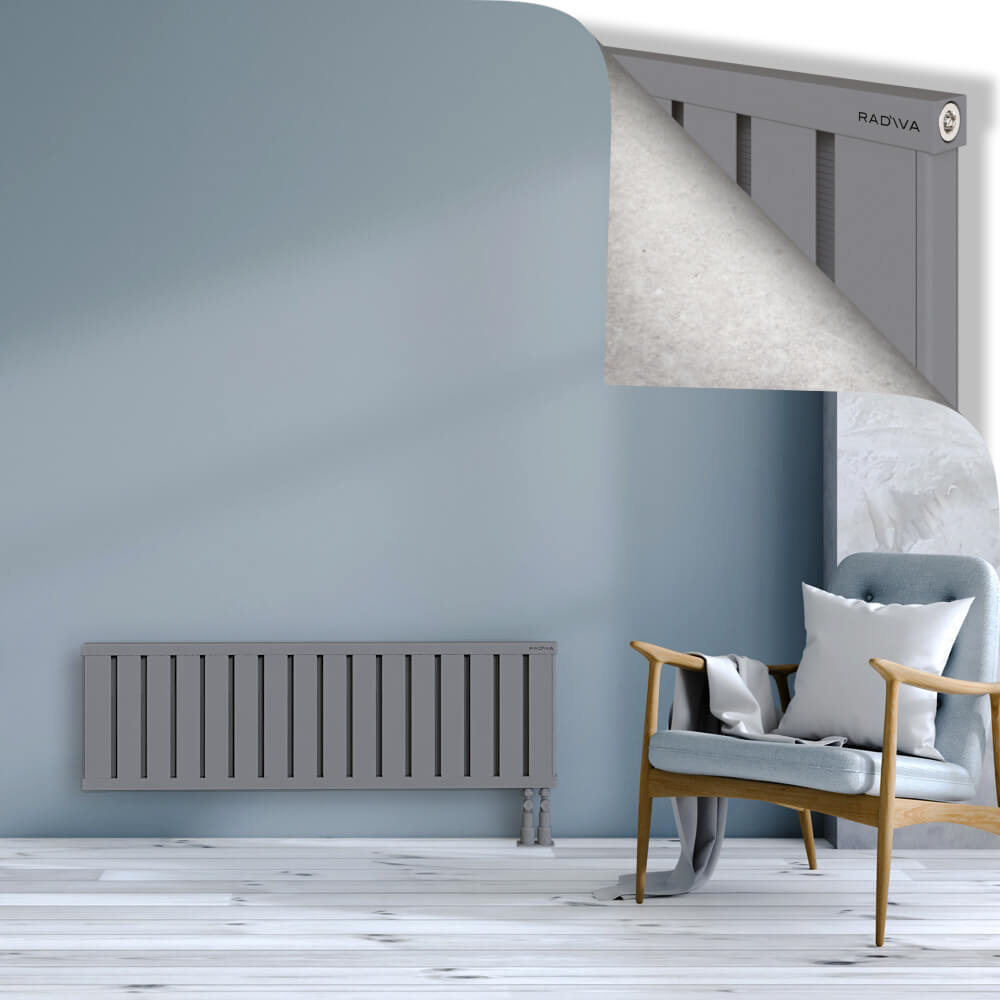 Obi Dekoratif Alüminyum Radyatör 400x1284 Gri - 3