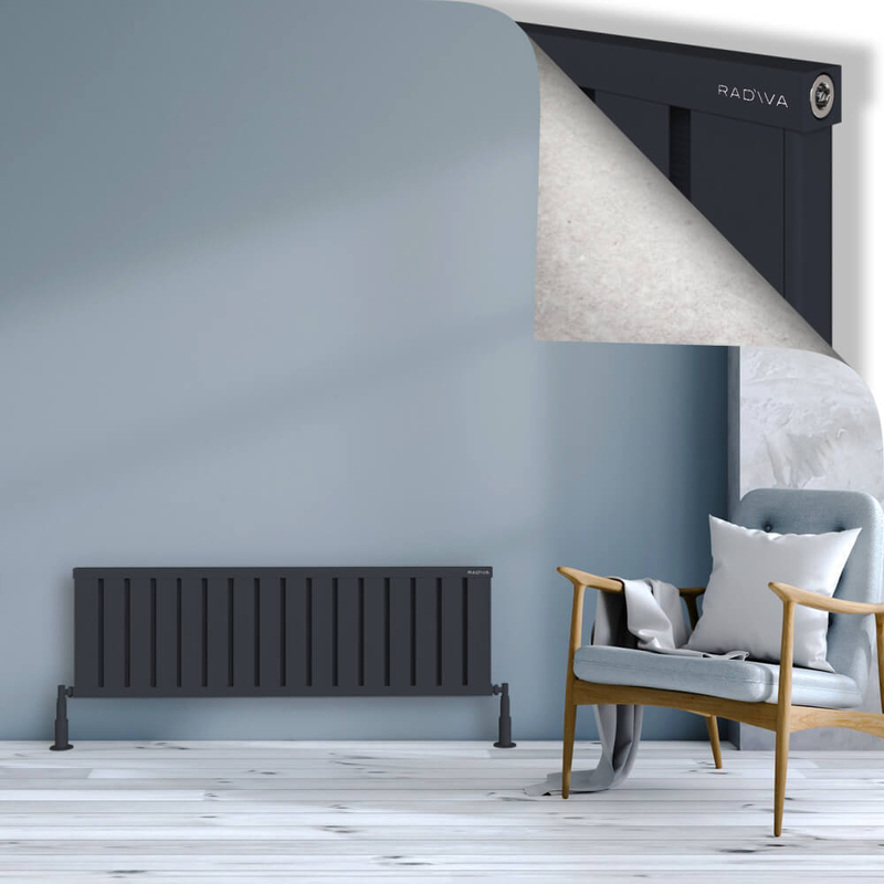 Obi Dekoratif Alüminyum Radyatör 400x1284 Koyu Antrasit
