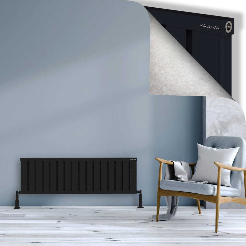 Obi Dekoratif Alüminyum Radyatör 400x1284 Siyah - 1