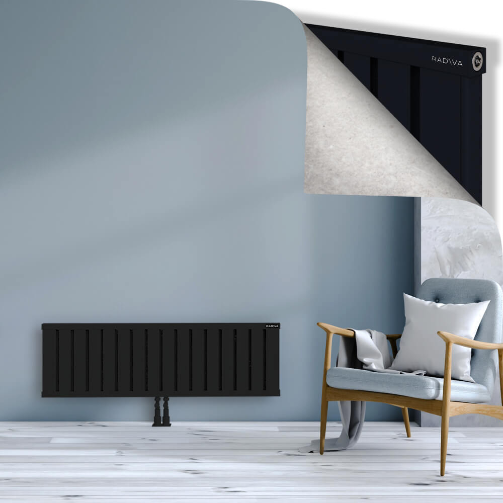 Obi Dekoratif Alüminyum Radyatör 400x1284 Siyah - 2