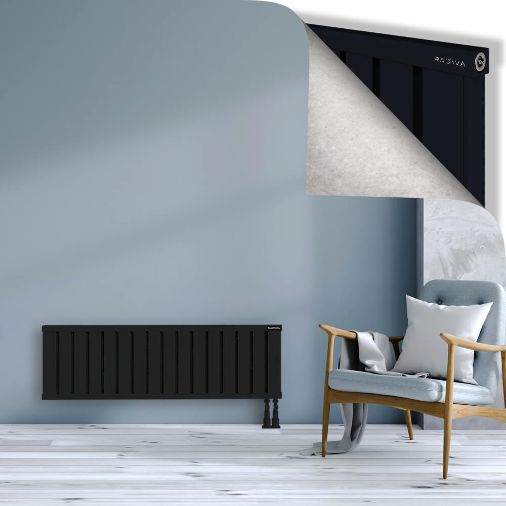 Obi Dekoratif Alüminyum Radyatör 400x1284 Siyah - 3