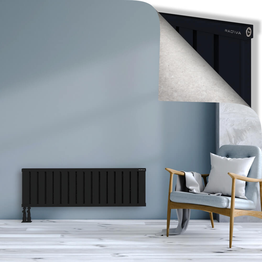 Obi Dekoratif Alüminyum Radyatör 400x1284 Siyah - 4