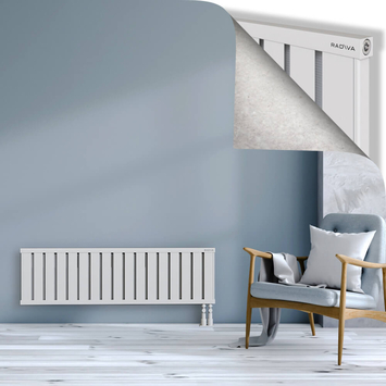Obi Dekoratif Alüminyum Radyatör 400x1364 Beyaz Alt Sağ 50mm