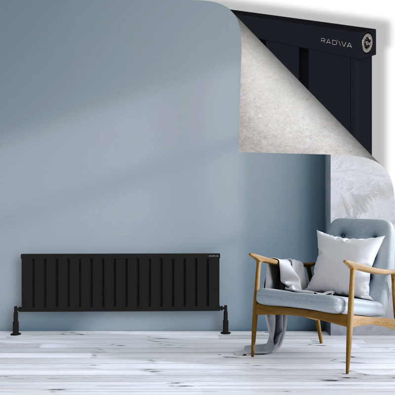 Obi Dekoratif Alüminyum Radyatör 400x1364 Siyah