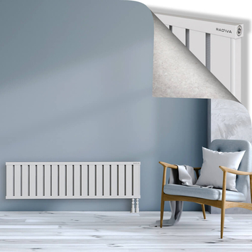 Obi Dekoratif Alüminyum Radyatör 400x1444 Beyaz Alt Sağ 50mm