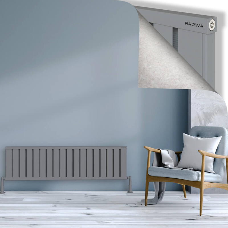 Obi Dekoratif Alüminyum Radyatör 400x1444 Gri