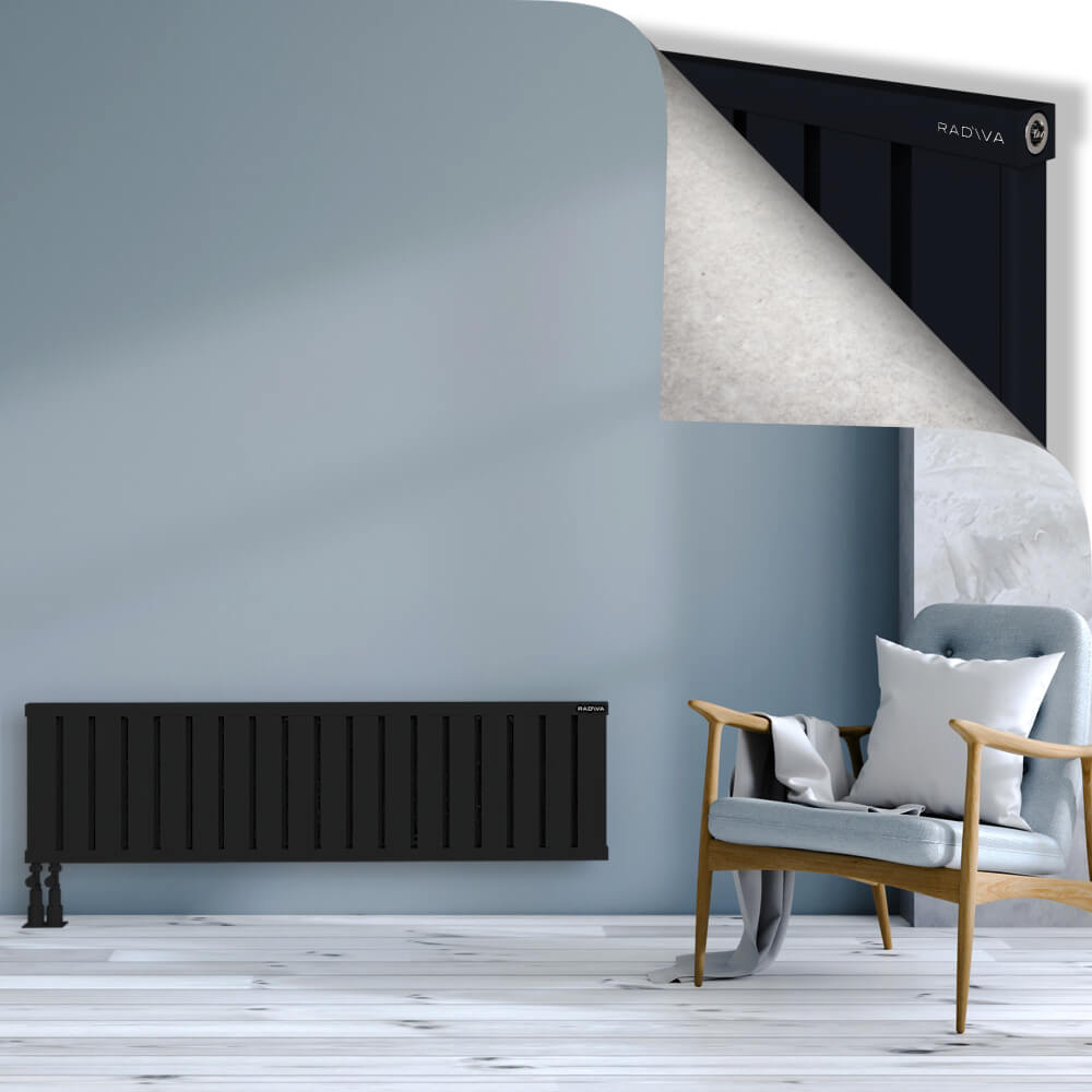 Obi Dekoratif Alüminyum Radyatör 400x1444 Siyah - 4