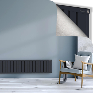 Obi Dekoratif Alüminyum Radyatör 400x2804 Koyu Antrasit Alt Sol 50mm