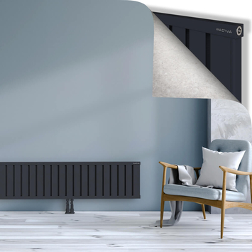 Obi Dekoratif Alüminyum Radyatör 400x2884 Koyu Antrasit Alt Orta 50mm