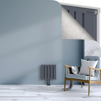 Obi Dekoratif Alüminyum Radyatör 400x404 Antrasit Alt Orta 50mm