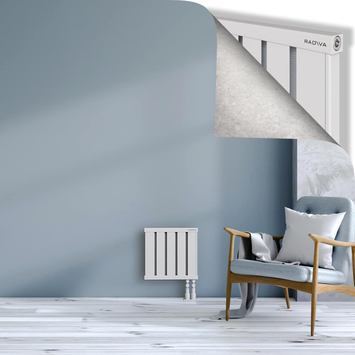 Obi Dekoratif Alüminyum Radyatör 400x404 Beyaz Alt Sağ 50mm