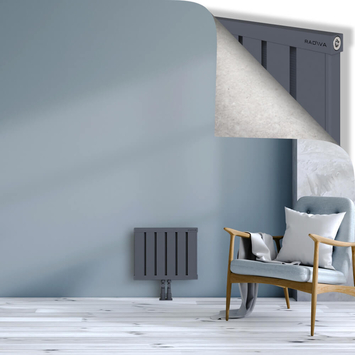 Obi Dekoratif Alüminyum Radyatör 400x484 Antrasit Alt Orta 50mm