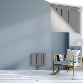 Obi Dekoratif Alüminyum Radyatör 400x484 Gri Alt Orta 50mm