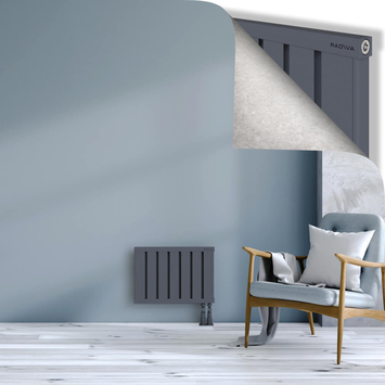 Obi Dekoratif Alüminyum Radyatör 400x564 Antrasit Alt Sağ 50mm