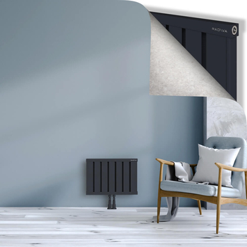 Obi Dekoratif Alüminyum Radyatör 400x564 Koyu Antrasit Alt Orta 50mm