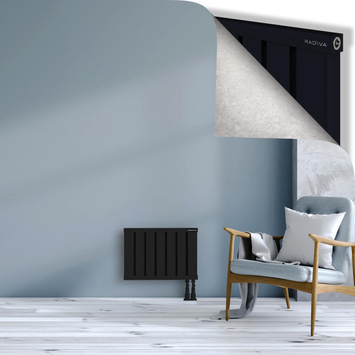 Obi Dekoratif Alüminyum Radyatör 400x564 Siyah Alt Sağ 50mm