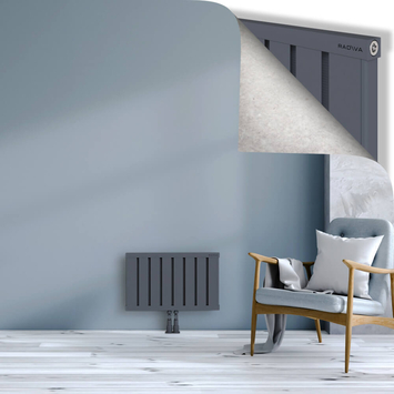 Obi Dekoratif Alüminyum Radyatör 400x644 Antrasit Alt Orta 50mm