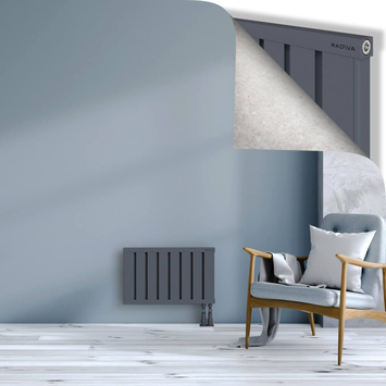 Obi Dekoratif Alüminyum Radyatör 400x644 Antrasit Alt Sağ 50mm
