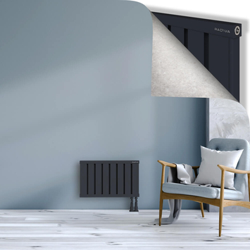 Obi Dekoratif Alüminyum Radyatör 400x644 Koyu Antrasit Alt Sağ 50mm