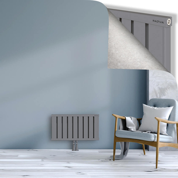 Obi Dekoratif Alüminyum Radyatör 400x724 Gri Alt Orta 50mm
