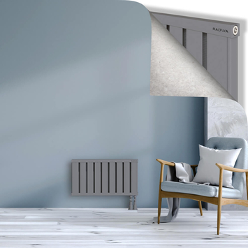 Obi Dekoratif Alüminyum Radyatör 400x724 Gri Alt Sağ 50mm