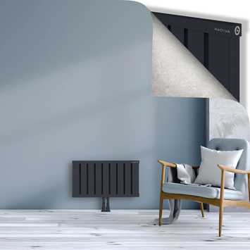 Obi Dekoratif Alüminyum Radyatör 400x724 Koyu Antrasit Alt Orta 50mm