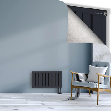 Obi Dekoratif Alüminyum Radyatör 400x724 Koyu Antrasit Alt Sağ 50mm