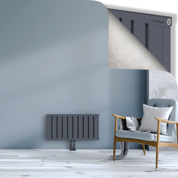 Obi Dekoratif Alüminyum Radyatör 400x804 Antrasit Alt Orta 50mm
