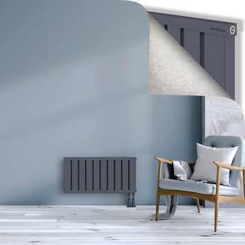 Obi Dekoratif Alüminyum Radyatör 400x804 Antrasit Alt Sağ 50mm