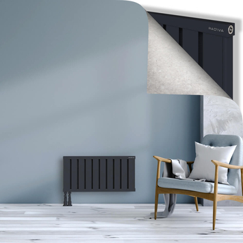 Obi Dekoratif Alüminyum Radyatör 400x804 Koyu Antrasit Alt Sol 50mm