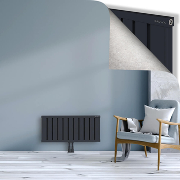 Obi Dekoratif Alüminyum Radyatör 400x884 Koyu Antrasit Alt Orta 50mm