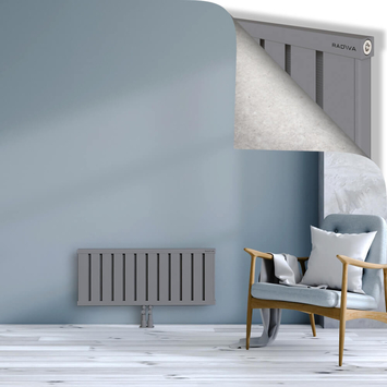 Obi Dekoratif Alüminyum Radyatör 400x964 Gri Alt Orta 50mm
