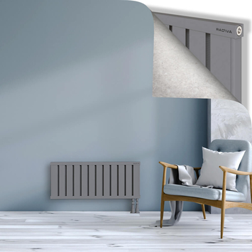 Obi Dekoratif Alüminyum Radyatör 400x964 Gri Alt Sağ 50mm