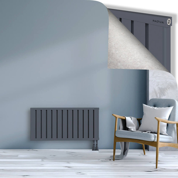 Obi Dekoratif Alüminyum Radyatör 500x1044 Antrasit Alt Sağ 50mm