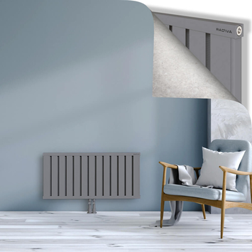 Obi Dekoratif Alüminyum Radyatör 500x1044 Gri Alt Orta 50mm