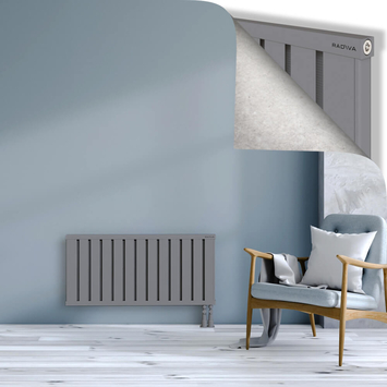 Obi Dekoratif Alüminyum Radyatör 500x1044 Gri Alt Sağ 50mm