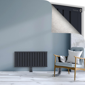 Obi Dekoratif Alüminyum Radyatör 500x1044 Koyu Antrasit Alt Orta 50mm