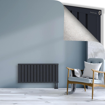 Obi Dekoratif Alüminyum Radyatör 500x1044 Koyu Antrasit Alt Sağ 50mm