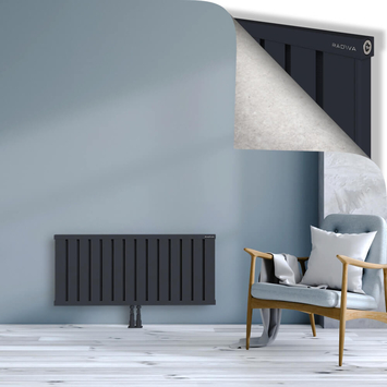 Obi Dekoratif Alüminyum Radyatör 500x1124 Koyu Antrasit Alt Orta 50mm