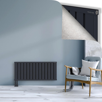 Obi Dekoratif Alüminyum Radyatör 500x1124 Koyu Antrasit Alt Sol 50mm