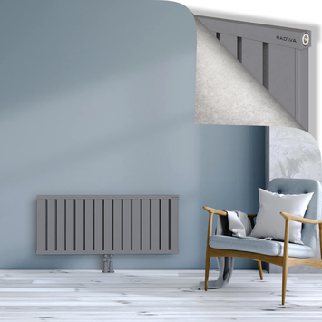 Obi Dekoratif Alüminyum Radyatör 500x1204 Gri Alt Orta 50mm