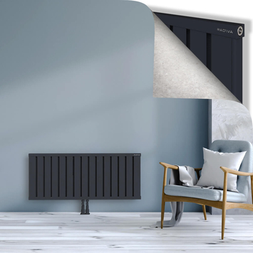 Obi Dekoratif Alüminyum Radyatör 500x1204 Koyu Antrasit Alt Orta 50mm