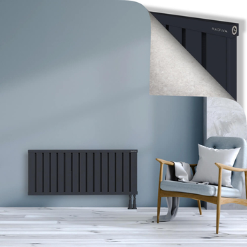 Obi Dekoratif Alüminyum Radyatör 500x1204 Koyu Antrasit Alt Sağ 50mm
