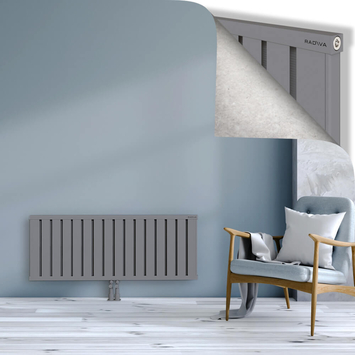 Obi Dekoratif Alüminyum Radyatör 500x1284 Gri Alt Orta 50mm