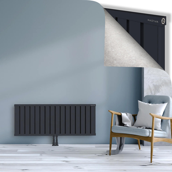 Obi Dekoratif Alüminyum Radyatör 500x1284 Koyu Antrasit Alt Orta 50mm