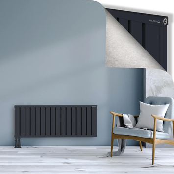 Obi Dekoratif Alüminyum Radyatör 500x1284 Koyu Antrasit Alt Sol 50mm
