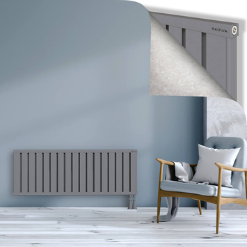 Obi Dekoratif Alüminyum Radyatör 500x1364 Gri Alt Sağ 50mm
