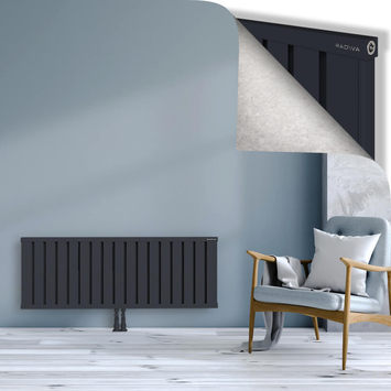 Obi Dekoratif Alüminyum Radyatör 500x1364 Koyu Antrasit Alt Orta 50mm