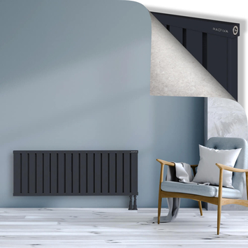 Obi Dekoratif Alüminyum Radyatör 500x1364 Koyu Antrasit Alt Sağ 50mm
