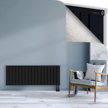 Obi Dekoratif Alüminyum Radyatör 500x1364 Siyah Alt Sağ 50mm